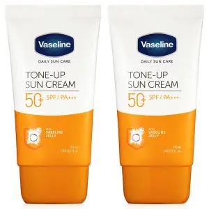 이지하우스 바세린 톤업 선크림 50ml 2개 눈시림없는 얼굴 바디 자외선차단제 SPF50+ PA+++ 611499