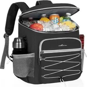 쿨러 백팩 33캔용 휴대용 단열 누수 방지 330ml 피크닉 바비큐 캠핑 점심 해변 및 하이킹을 위한 경량