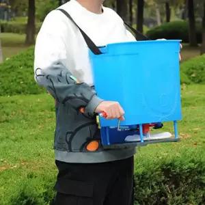 수동 비료 스프레더 핸드 크랭크 파종기 옥수수 및 정원 배낭 나무 야채 농장을위한 수정 도구