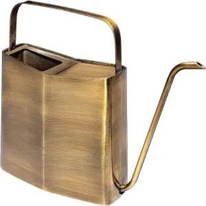 모던 스프라우트 황동 마감 식물 물뿌리개 - 3L 용량 야외 및 실내 위한 롱 스파우트 스테인리스 스틸 용기