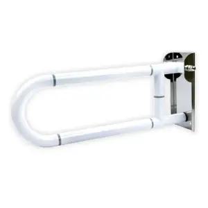 욕실 화장실 안전 보조손잡이 상하조절 ABS코팅 고정식 화이트 벽부착 논슬립
