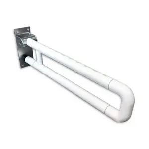 스테인리스 욕실 안전바 상하조절 ABS코팅 화장실 보조손잡이 화이트 고정형