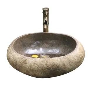 돌세면대 세면기 탑볼 라운드 야외 카페 상품 빈티지 스톤