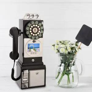 레트로 스타일 웨딩 파티 비디오 손님책 전화 부스 메시지 녹음 MP4 오디오 북