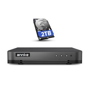 ANKE 16CH 1080P 라이트 하이브리드 5-in-1(TVI / AHD / CVI / CVBS / IPC) CCTV DVR, 모션 감지, H.265 이상 16채널 감시 디지털 비디오 레코더(2TB 하드 드라이브, 간편한 원격 액세스)