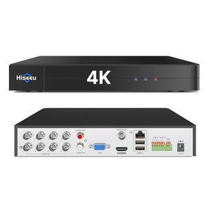 Hiseeu 4K 8채널 DVR 디지털 비디오 레코더 고급 8MP DVR, CCTV 카메라용 개인 차량 감지 기능, AHD /TVI /CVI /CVBS /IPC, 원격 액세스, 월 요금 없음, 하드 드라이브 없음