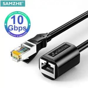 SAMZHE Cat6 이더넷 확장 패치 케이블 RJ45 남성여성 어댑터 PC 노트북 용