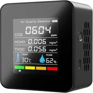 실내 공 모니터 휴대용 CO2 감지기 TVOC HCHO 습도 사무용 학교 차량용 테스터 분석기