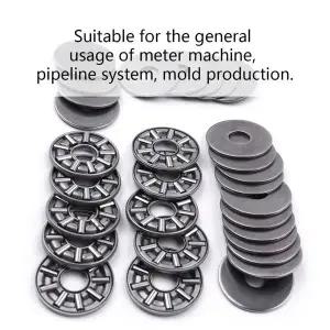 1Pcs 베어링 강철 AXK 시리즈 축 니들 롤러 스러스트 베어링 ID 8/10/15/17mm 두 개의 와셔가있는 스러스트