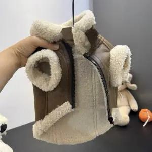 애완동물 패딩 조끼 단색 강아지 옷 테디 겨울 따뜻한 면 코트 소형견 민소매 재킷 트랙션 버클