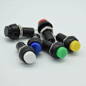 6개/몫 12mm 3A 150V PBS-11A 2PIN 플라스틱 푸시 버튼 스위치 자동 잠금/순간