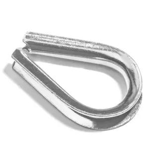 프리미어 스테인리스 솔루션 1/8인치 케이블용 헤비 듀티 스틸 골무 T316 마린 등급 - 10개 부지