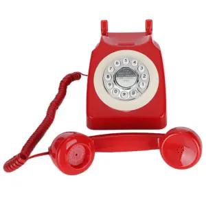 레트로 전화기 유선 가정용 클래식 빈티지 구식 사무실 카페 바 장식 일상용
