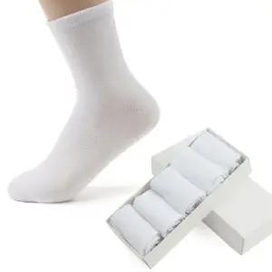 여자양말 여성용 데일리 화이트 무지 중목 양말 10켤레 세트 여자중목양말