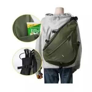 전면 지퍼 포켓 슬링백 바디크로스백 운동가방