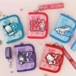 이니셜 캐릭터 목걸이 지갑 1P 카드 지폐 패션 반지갑