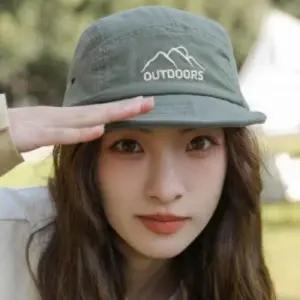 남녀공용 아웃도어 자수 포인트 숏챙 모자 캠프캡 짧은챙 볼캡 낚시 등산 캠핑용 스트릿 패션 데일리 캡 잡