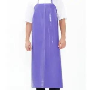 [Deco] 퍼플 양면 목걸이형앞치마 방수앞치마 비닐앞치마 롱 긴앞치마 정육점 수산 식당