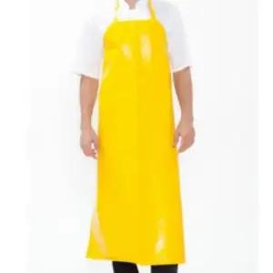 [Deco] 옐로우 양면 목걸이형앞치마 방수앞치마 비닐앞치마 롱 긴앞치마 정육 수산 식당