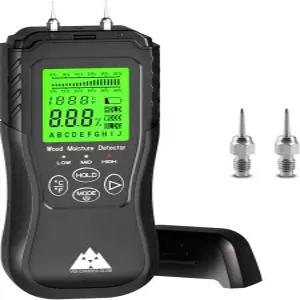 VOLCANOES CLUB 목재 벽용 습도 측정기 - 정확한 디지털 핀 타입 석고 목공용 감지기 검사기 도구