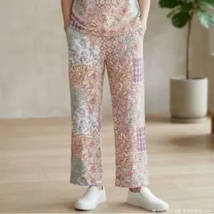 [갤러리아] 폴리스판 플라워나염 반팔 여성 하의(EZ1964B)