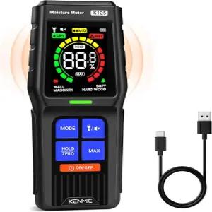 건식 벽체 목재 및 석조물의 비파괴 수분 감지를 위한 KENMIC 핀리스 측정기 지표면 아래 최대 3/4인치
