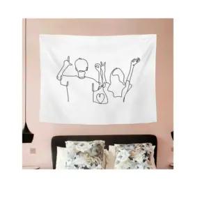 특대 커플 패브릭 포스터 가림막 커튼 가리개 커텐 바