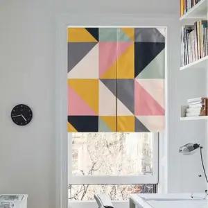 북유럽 스타일 노렌 (핑크체크) 노렌 스타일노렌 바란스