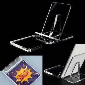 자석식 아크릴 거치대 삽지교체형 진열대 디피용진열