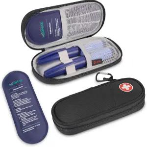 재사용 가능한 TSA 승인 스팩 2개가 포함된 메드맥스 인슐린 펜 쿨러 여행용 케이스 및 기타 용품용