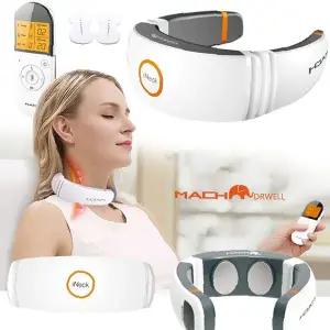 무선 목 어깨 안마기 저주파 자극 온열 마사지 휴대용 관리 선물 세트형