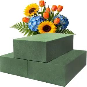 라이드힐 3팩 플로럴 폼 블록 5.5 x 3.1 1.7 꽃꽂이 용품 습식 및 건식 플라워 장식용 신선하고 인공적인