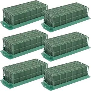 TOMAIX 6PCS 플로럴 폼 케이지 직사각형 홀더가 포함된 꽃꽂이 용품 신선한 꽃을 위한 습윤 홈 웨딩 장식
