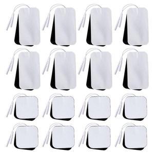 TENS 장치 교체 패드 접착 라텍스 프리 재사용 가능 전극 2mm 핀 커넥터 와이어