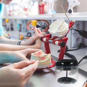 1세트 휴대용 치아 유지장치 케이스, 여행 및 캠핑용 내구성 있는 틀니 세척 보관함