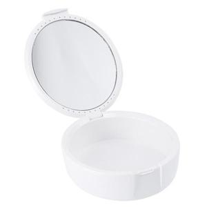 1개입 고강도 틀니 보관함, 튼튼한 플라스틱 케이스, 스냅 홀이 있는 치아 유지장치/마우스가드용