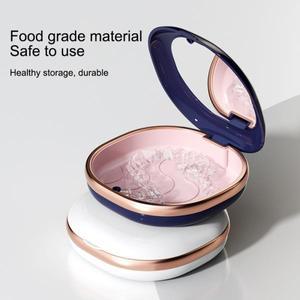 1개 자석식 틀니 보관함 교정기 케이스 치아 유지장치 얼라이너 마우스가드 여행용