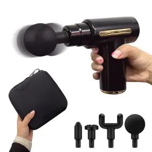 골드 미니 마사지건 소형안마기 초미니 파우치 무선마사지 근육안마기 진동 초경량