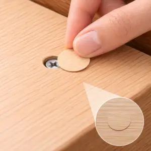 가구 흠집 못자국 스티커 벽 나사 피스 바닥 구멍 기스 땜빵 원형 우드 커버 가리기 메우기 보수 인테리어