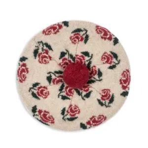 국내공식 벨로우 니트 베레모 ROSE