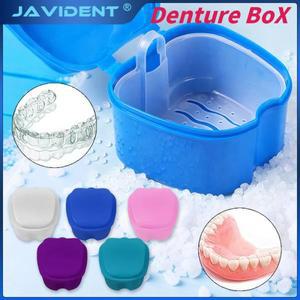 1개 틀니 세척함 치아 케이스 용  보관함 걸이망 포함 관리 도구