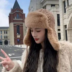 여자모자 퍼 여성 여성모자 니트 겨울모자 귀달이 겨울 군밤모자 귀달이모자