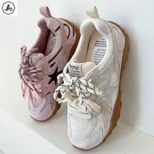 [애슬릿] 여름 스니커즈 메쉬 가죽 콤비 레이스업 키높이 단화 4cm