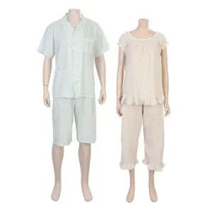 [갤러리아] [바바라]플러워 시어서커 커플파자마 세트 AWP4626S AMP4626S