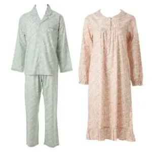 [갤러리아] 부드러운 면모달 80수 원피스 커플 파자마 세트 VGNA201+VPAA201M