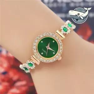 세련된 그린 메탈 팔찌 시계 고급스러운 디자인 여성메탈팔찌시계 여자메탈시계