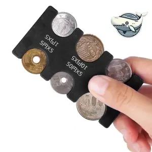 슬림한 정리함 블랙 동전 정리소품 수납 동전 동전케이스 동전지갑 코인케이스 일본