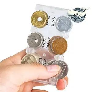 엔화 동전 보관함 투명 소형 자판기 동전 정리 동전 동전케이스 동전지갑 코인케이스 일본