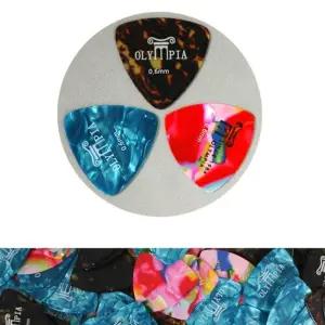 봉지(100개) 0.6mm Cjf72 피크 TRIANGLE 기타소품 연주용 연습 액세서리 디자인 기타용 악세사리