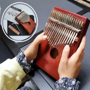 손가락피아노 마호가니 칼림바 연주 엄지 음악취미배우기 독학악기 휴대용 17음 칼람바